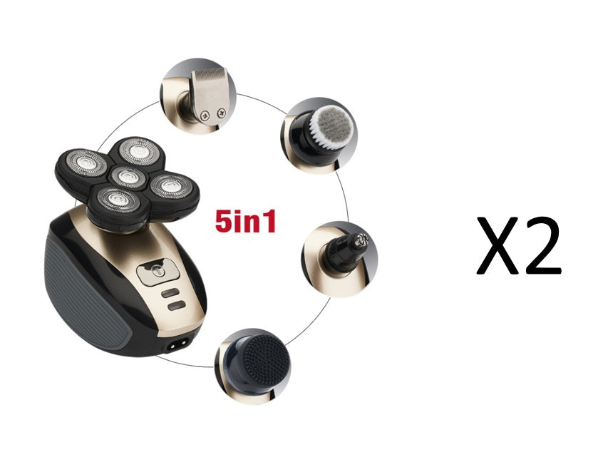 5-i-1 Elektrisk Rakapparat för Män – Vattentät, Trådlös & Multifunktionell