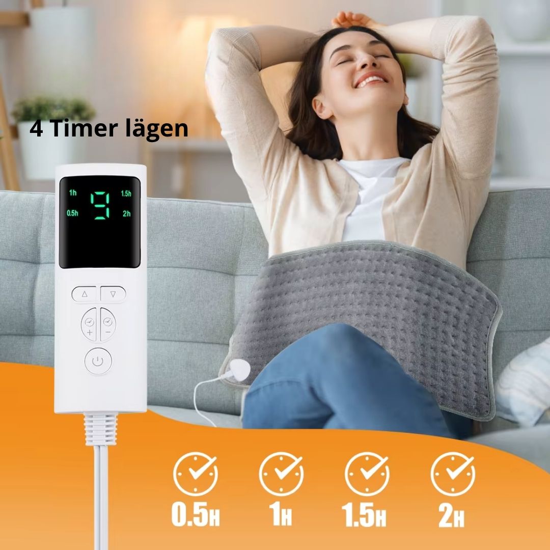 Elektrisk värmefilt – Mjuk värmedyna för smärtlindring & avkoppling