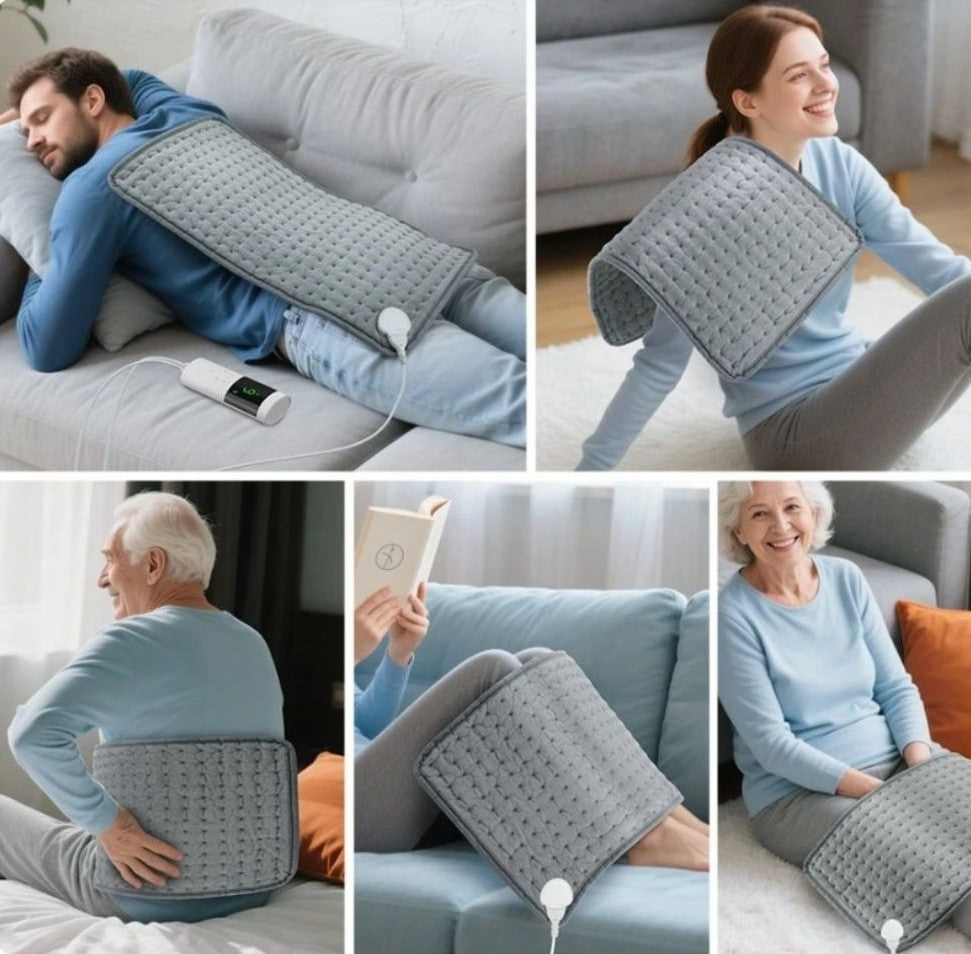 Elektrisk värmefilt – Mjuk värmedyna för smärtlindring & avkoppling