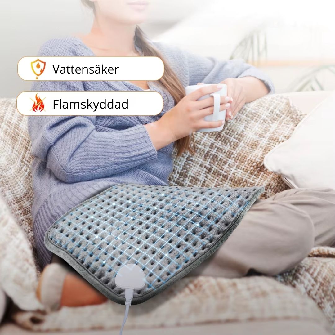 Elektrisk värmefilt – Mjuk värmedyna för smärtlindring & avkoppling