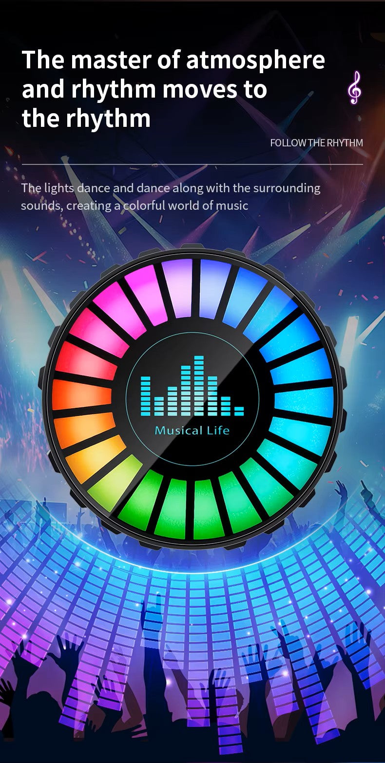 Bil-luftfräschare med Atmosfärsljus & Musikrytm – Fräsch luft i takt med din stil