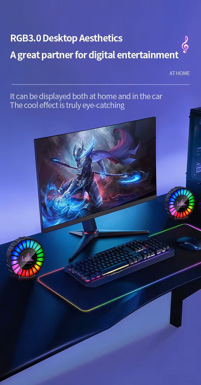 Bil-luftfräschare med Atmosfärsljus & Musikrytm – Fräsch luft i takt med din stil