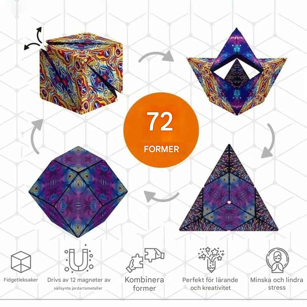 Magisk Formskiftar-Kub – Förvandlas till över 70 Former | Anti-Stress & Kreativ 3D-Leksak