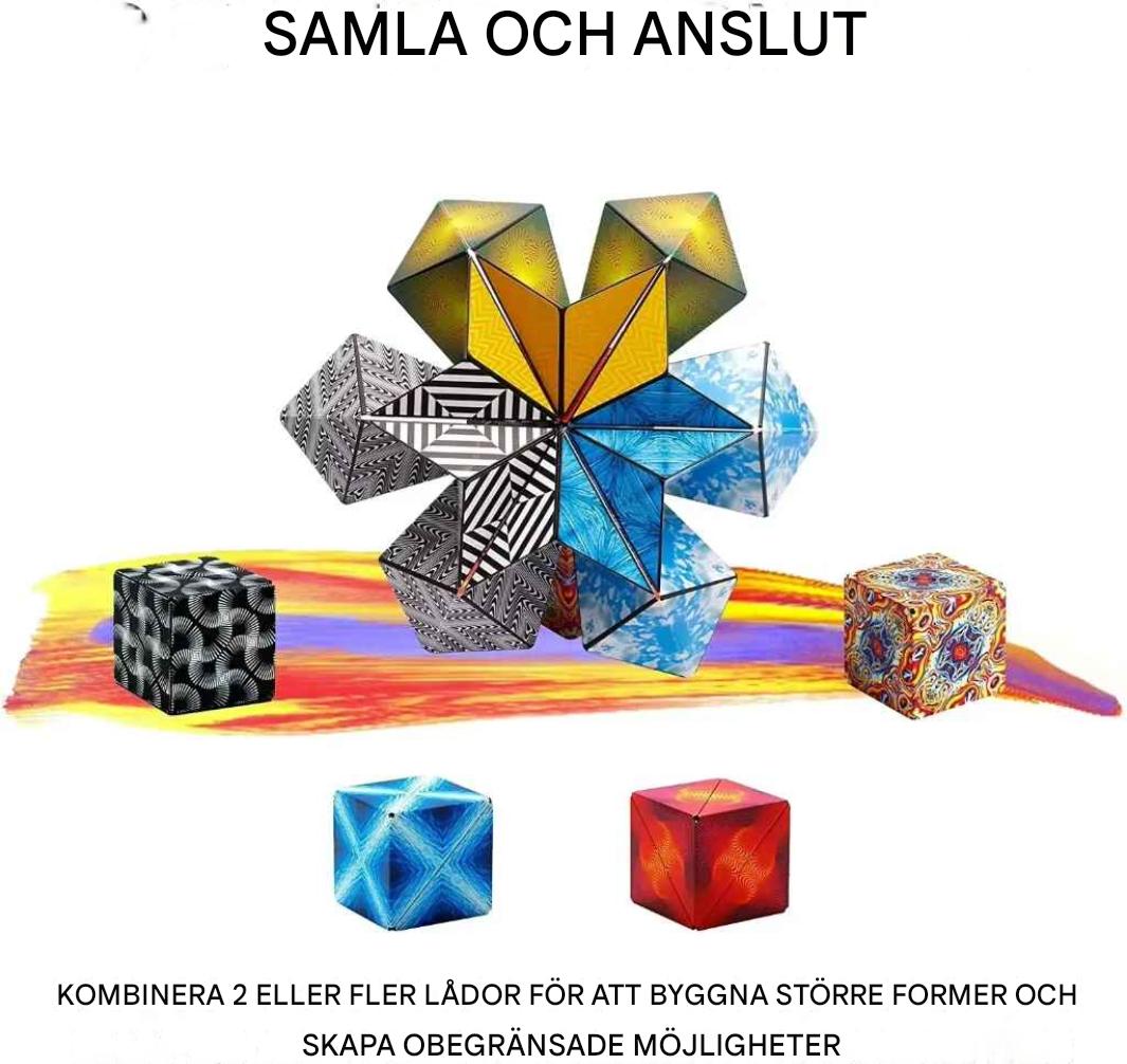 Magisk Formskiftar-Kub – Förvandlas till över 70 Former | Anti-Stress & Kreativ 3D-Leksak