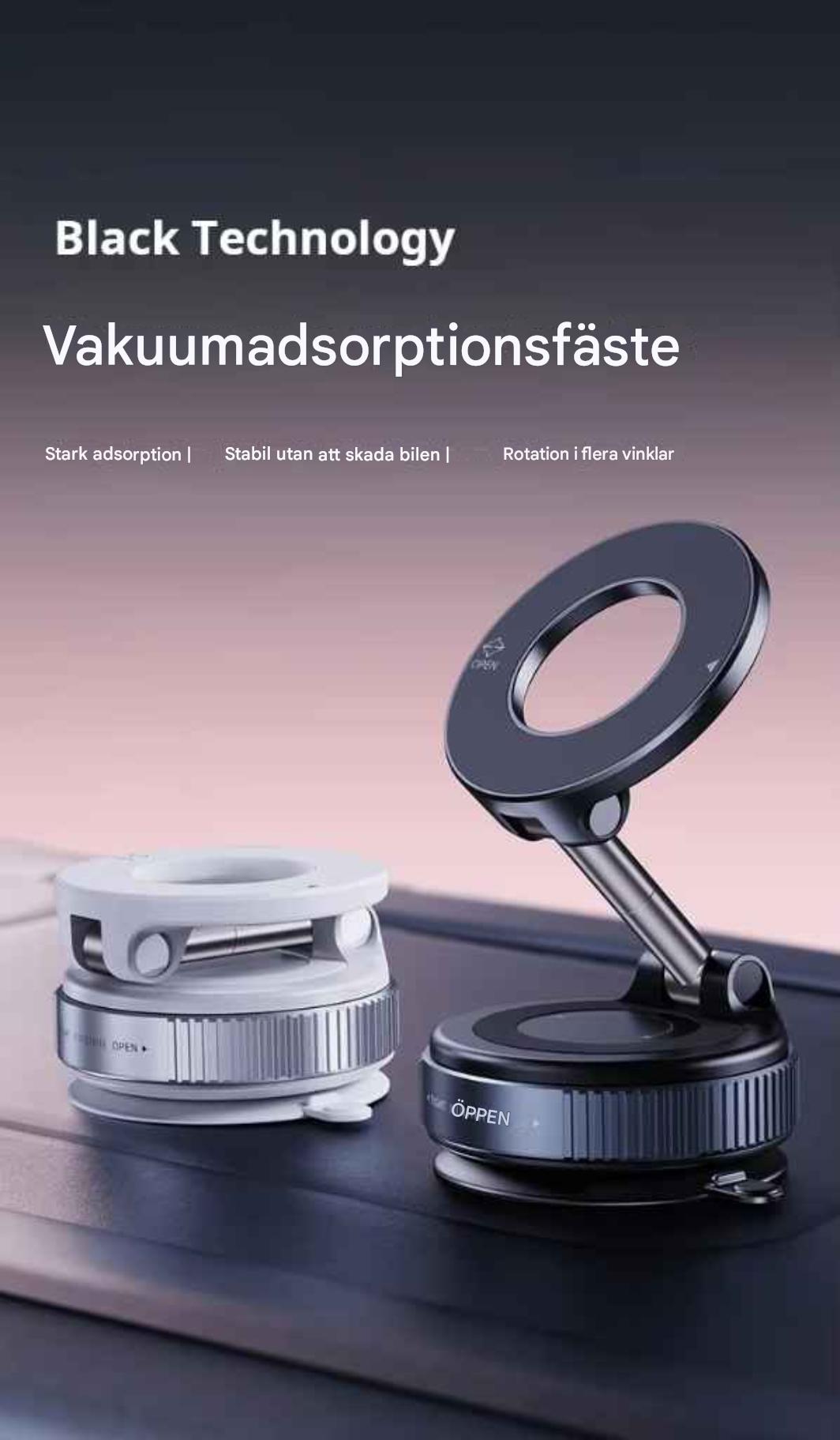 X68 360° Roterande Mobilhållare med Vakuumfäste